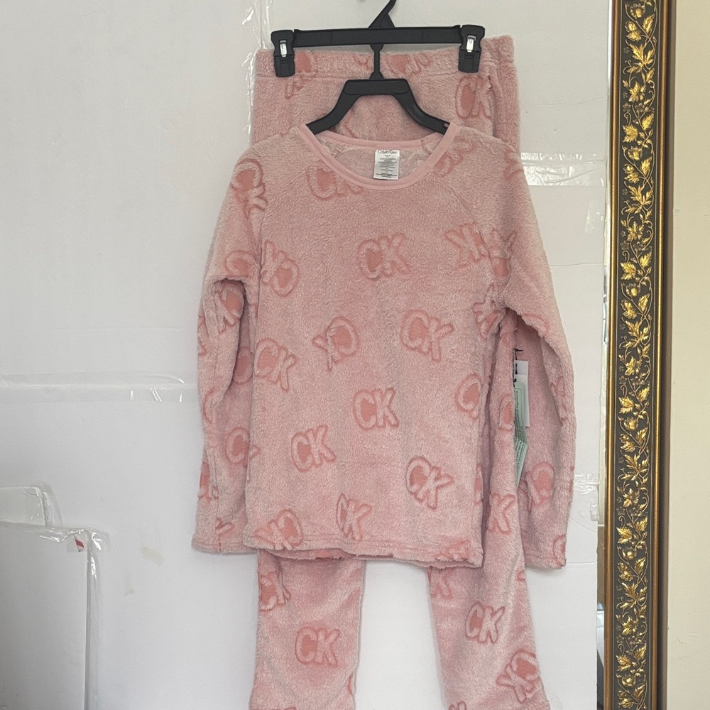 Calvin Klein Kids Soft Pink Pajama Set